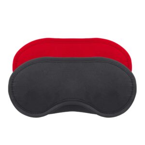 2 SATIN BLINDFOLDS CRUSHIOUS BLACK & RED