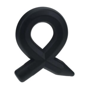 Pencil Liquid Silicone Cockring - Black