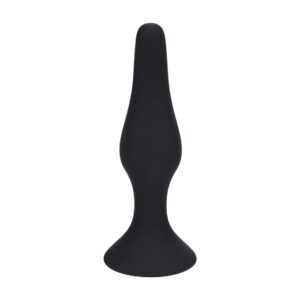 Slim Silicone Anal Plug - L - Black