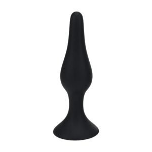 Slim Silicone Anal Plug - XL - Black