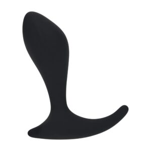 Single Ripple Silicone Prostate Massager - Black