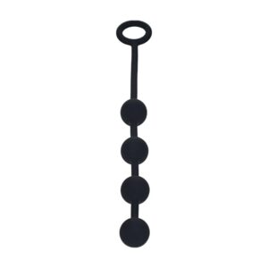 Round Silicone Anal Balls - S - 20mm - Black