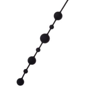 Anal beads Toyfa A-toys Coron, with balls, silicone, black, 35,9 cm