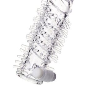 Sleeve TOYFA A-Toys Fril, with vibro bullet, TPR, transparent, 13,4 cm