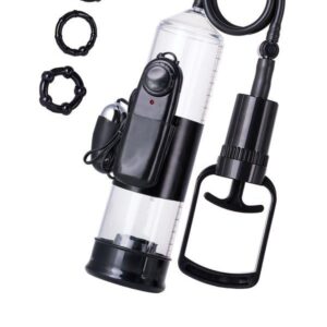 A-TOYS, Penis Pump Coal, with vibro, PVC, Transparent, 22,8 cm