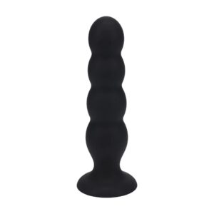 Quad Rattle Liquid Silicone Anal Plug - XL - Black