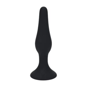 Slim Silicone Anal Plug - S - Black