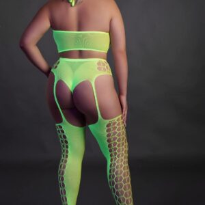 Two Piece with Crop Top and Stockings  XL/XXXXL