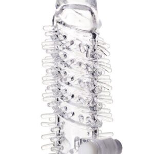 Sleeve TOYFA A-Toys Fril, with vibro bullet, TPR, transparent, 13,4 cm