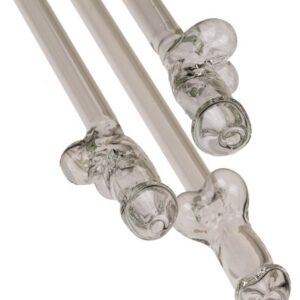 Glass Drinking Straw Willy x 4